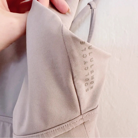 Lululemon x Soulcycle Energy High-Neck Longline Tough Bra Lavender Light Grey - Picture 3 of 6